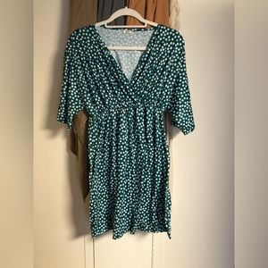 Emerald Green Floral Breastfeeding Nightgown